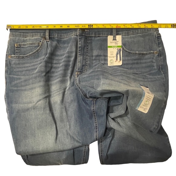 TERRA & SKY Jeans Women's Sz. 24W Petite Blue Hi-Rise Straight Tummy Control NEW - Picture 8 of 12